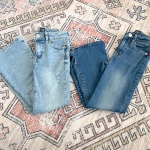 Gap Flare Jeans, kids high rise 70s jeans with washwell, girls size 7!